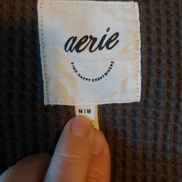 Aerie Waffle Shacket M - Picture 3 of 4